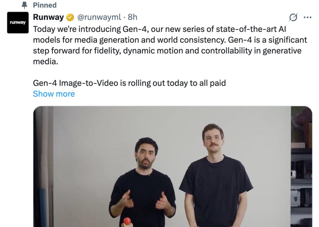 Runway最新视频模型Gen-4上线！保真度、一致性、可控性做到最强  第1张